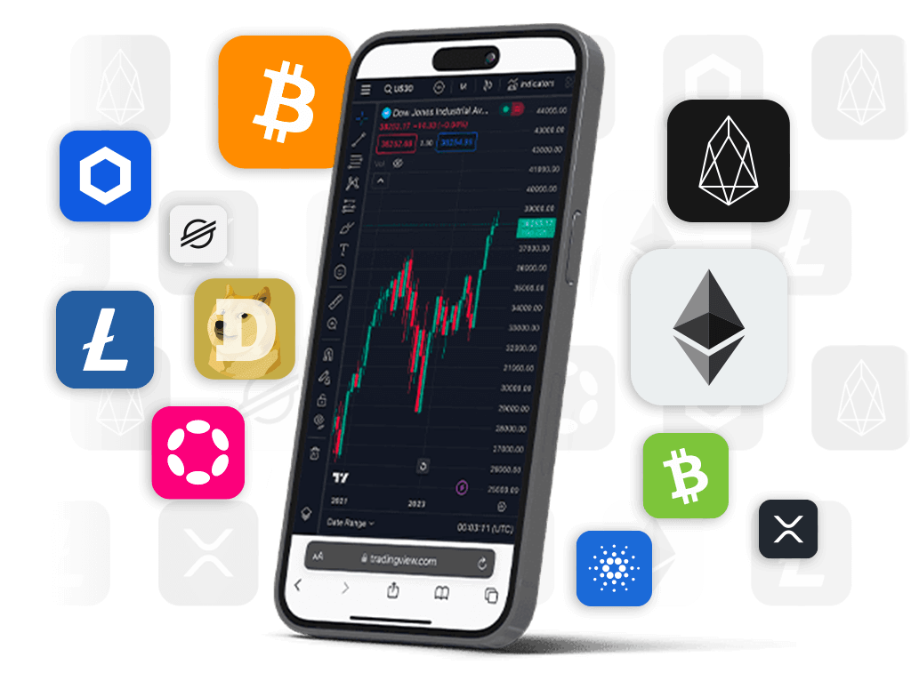 Cryptocurrency trading illustration